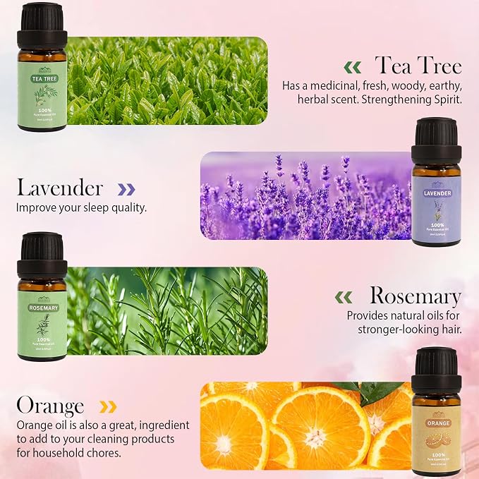 8 Pcs 100% Pure Floral Essential Oils Set - Image 4
