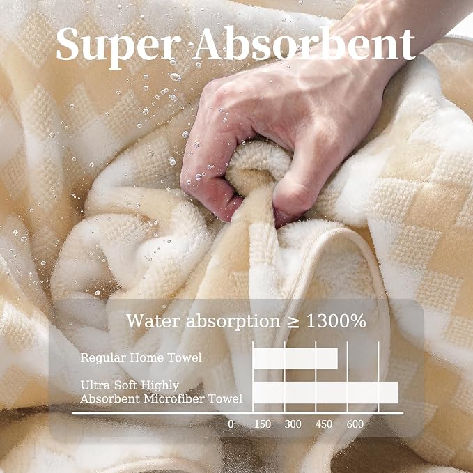 4 Piece Extra Large Bath Towel Set Oversized Bath Sheet 35"x70" Bathroom Towel - Image 7