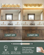 Bathroom Light Fixtures, 5-Light Modern Wall Sconces - Image 6