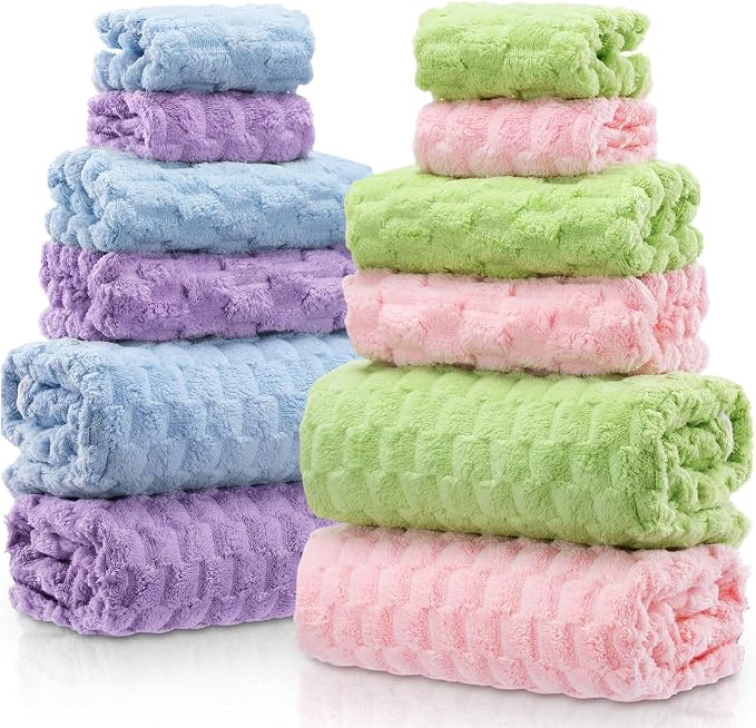 Gilprop 12 Pcs Soft Bath Towels Set by Gilprop