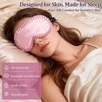 Silk Sleep Mask for Women, 100% Mulberry Silk Eye Mask, All-Silk Filled - Image 5