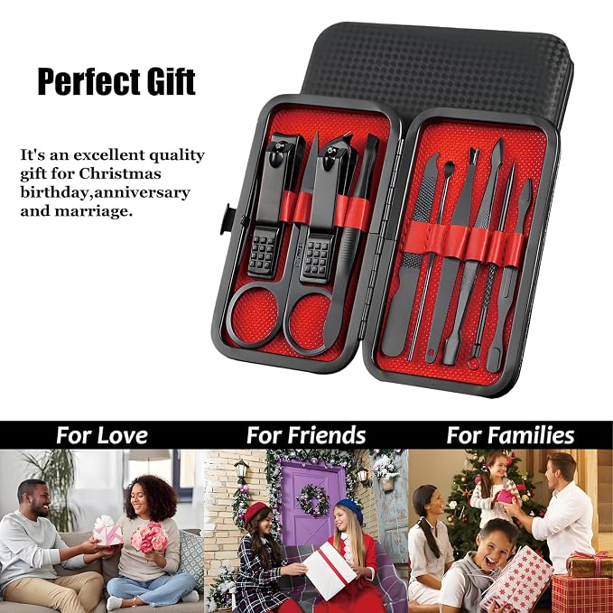 Nail Clipper & Grooming Set, 10-Piece Manicure Set, Nail Care Kit - Image 2