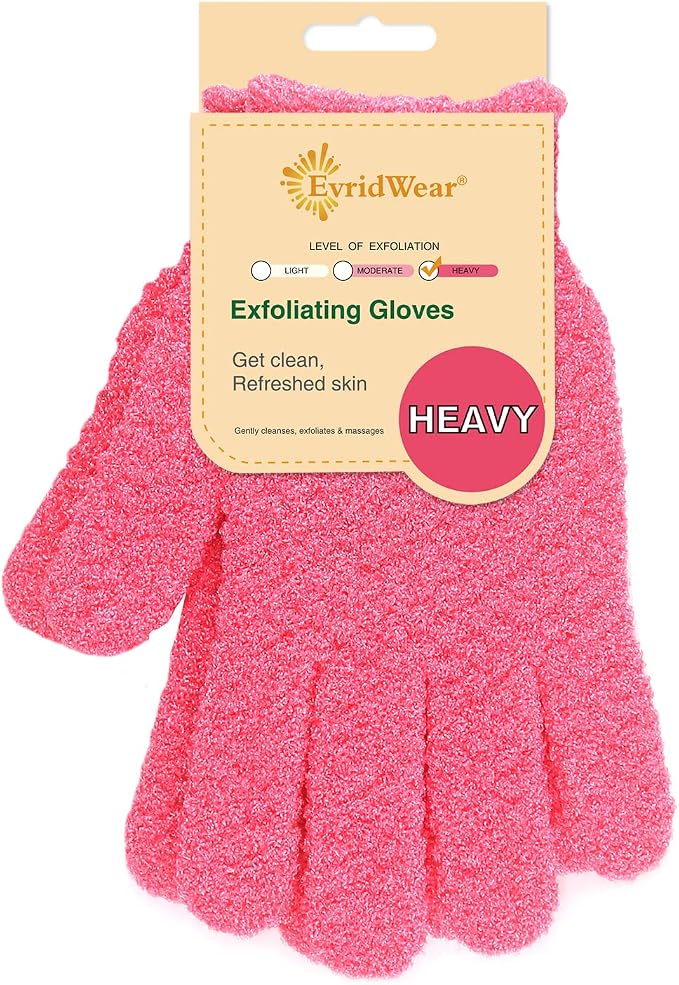 Evridwear Exfoliating Glove Shower Gloves Exfoliate Dead Skin by Evridwear