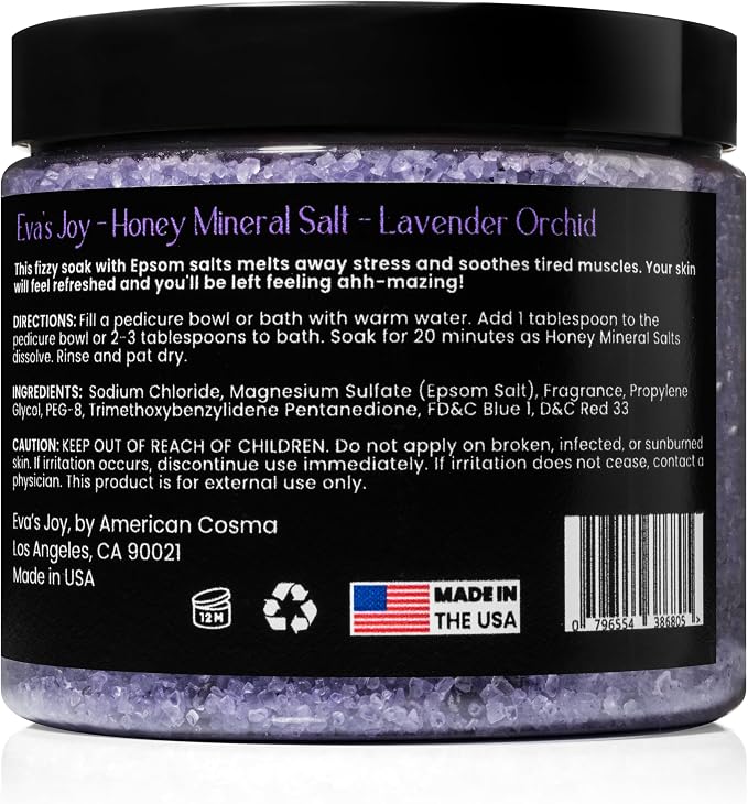 Eva's Joy Lavender Orchid Mineral Bath and Foot Soak, Made - Image 3