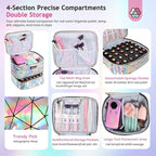 SAVILAND Nail Polish Organizer Bag: PU Leather Nail Kit Organizer Holds 30 - Image 2