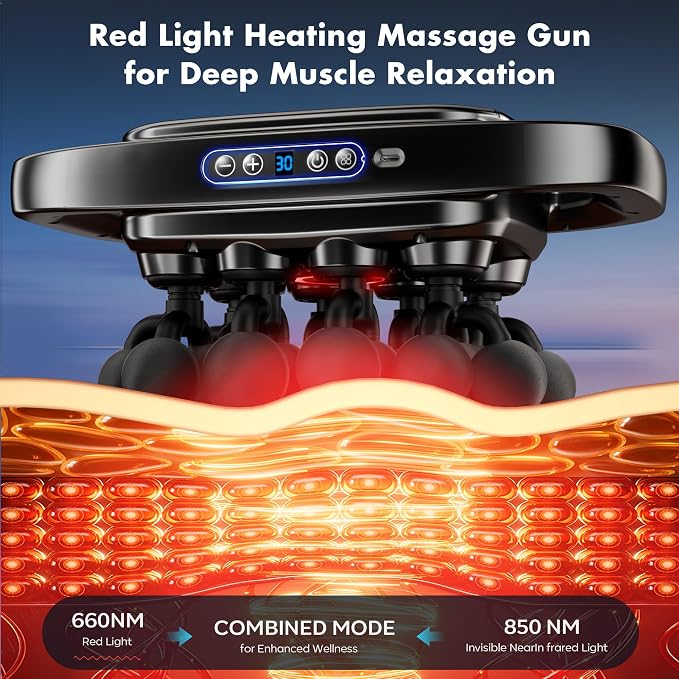 20-Head Massage Gun Set, 3200mAh Electric Deep Tissue Percussion Massager - Image 3