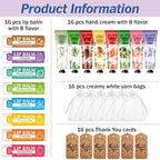 AZEN 16 Sets Bulk Gifts, Hand Cream and Lip Balm Bulk Set - Image 2