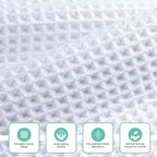 MICROFI Microfiber Waffle Bath Towels, 3 Pieces, Fast Drying, Lint Free - Image 2