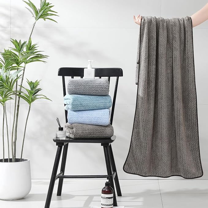 Ultra Soft Bath Towel Set, 12 Piece Family Bathroom Towels Set - Image 7