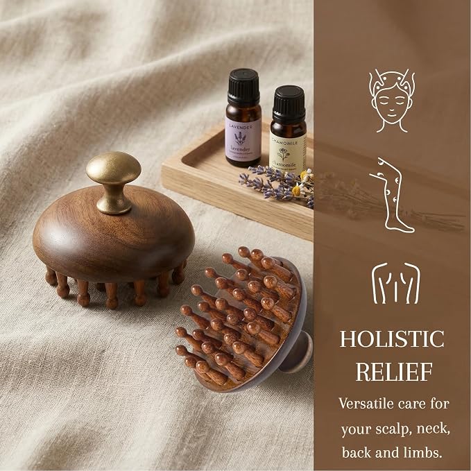 Wooden Scalp Massager｜Bamboo Brush - Image 4