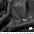 Reusable Shower Cap for Women, Large Waterproof Shower Bonnet Washable Elastic - Image 6