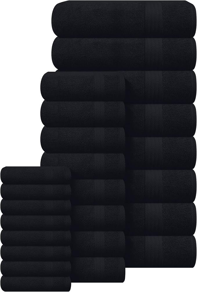 GLAMBURG Ultra Soft 24-Piece Towel Set - Image 3