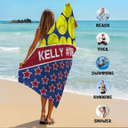 Personalized Beach Towel With Name, Custom Beach Towel with Text, Customized - Image 6