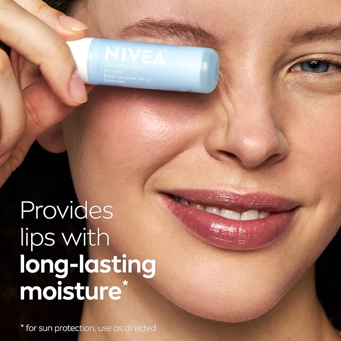 NIVEA Smoothness Lip Care, Sunscreen Lip Balm - Image 4