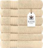 HERCULEAN Large Bath Towels 24 x 50 Pack of 6 | Quick Dry and Highly Absorbent by Unknown
