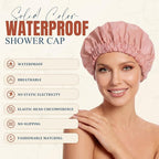 Reusable Shower Cap for Women, Large Waterproof Shower Bonnet - Image 2