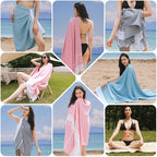 Genovega 6 Oversized Turkish Beach Bath Towel Set Bulk 74"x38" Extra Large Sand - Image 5