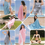 Genovega 6 Oversized Cotton Turkish Beach Bath Towel Set Bulk 74"x38" Extra - Image 5