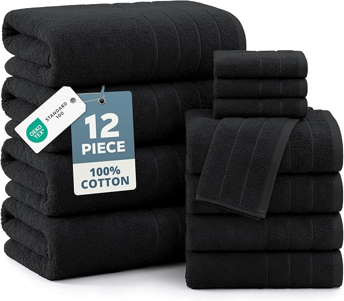 CASA PLATINO 100% Cotton Towel Set by CasaPlatino