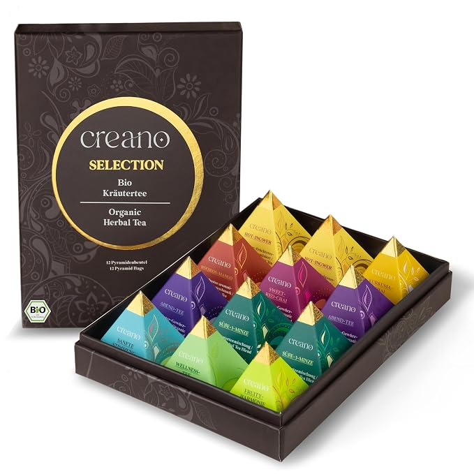 Creano Organic Herbal Tea Gift Set "Organic Herbal Tea" – 12 Pyramid Tea Bags - Image 7