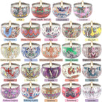 Scented Candles Gifts Set 24 Pack Soy Wax Travel Tin Advent Candles - Image 2