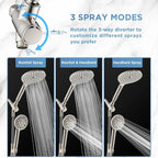 MakeFit Dual Filtered Rain Shower Head Combo, High Pressure Handheld Shower Head - Image 6