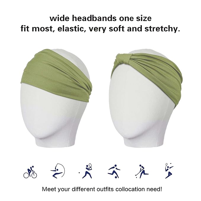 GiLi 2 Pack Wide Headbands for Women Boho African Knotted Non Slip Fashion Hair - Image 5