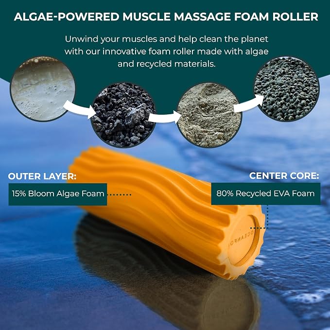 Oceanfoam Ripple Travel Foam Roller Firm Mini Foam Roller - Image 7