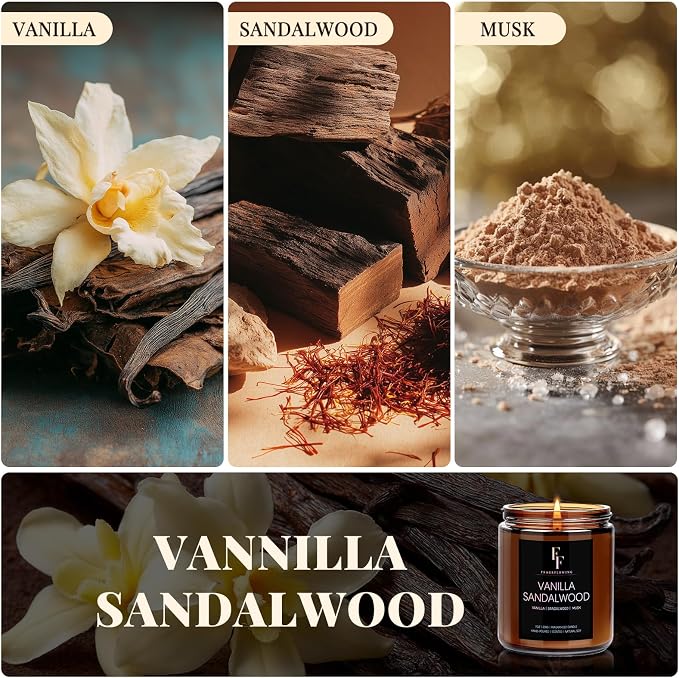 Vanilla Sandalwoods Scented Candle - Image 3