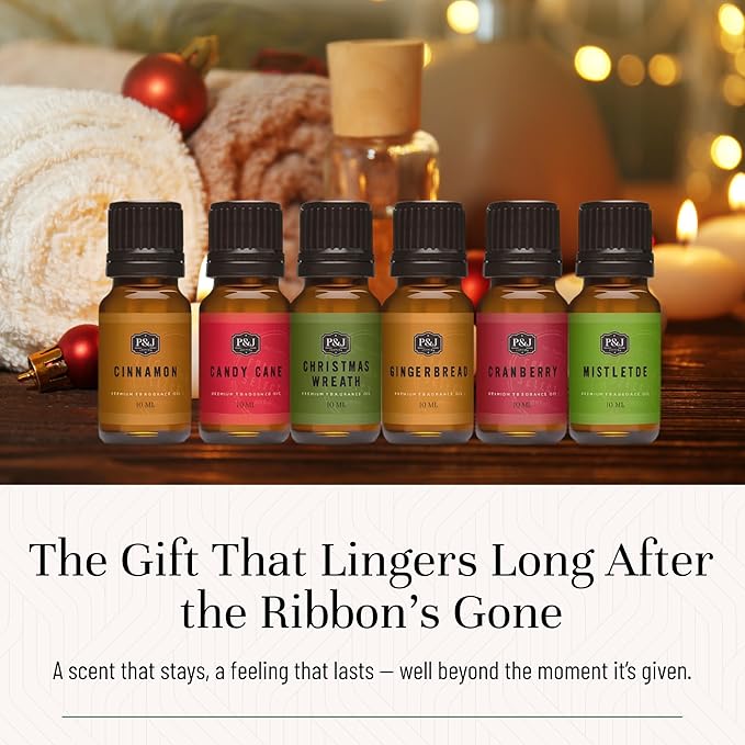 P&J Fragrance Oil Christmas Set | Christmas Wreath, Candy Cane, Gingerbread - Image 5