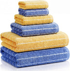 6 Pcs Large Bath Towels Set 28x55 Inch Soft Cotton Towels by Unknown