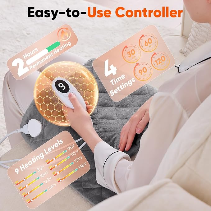 Weighted Heating Pad for Neck Shoulders and Back, Mothers Day Gifts for Mom - Image 7