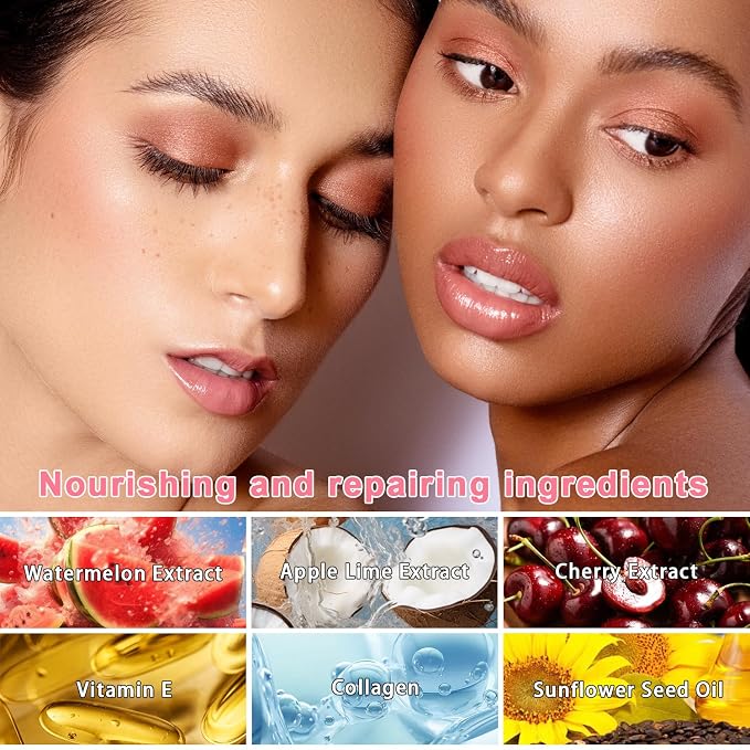 3 PCS Bee Lip Balm Lip Mask Honey Pot, Watermelon & Cherry & Coconut Lip Mask - Image 2