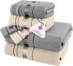 CASA COPENHAGEN X Line 6Pcs 100% Egyptian Cotton Large Designer Towels Gift by CASACOPENHAGEN