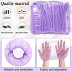 100 Pcs Disposable Nonwoven Bouffant Caps 21 Inch Hair Net Elastic Cap Hair - Image 2