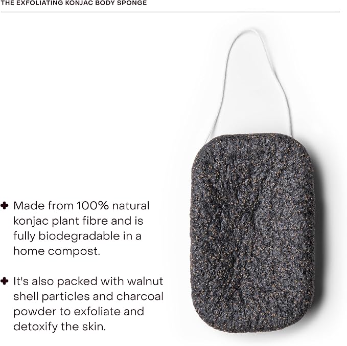 Everist The Exfoliating Konjac Body Sponge, Compostable Bath Sponge - Image 2