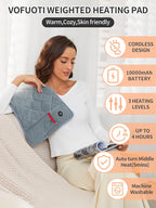Vofuoti Portable Heating Pad, Cordless Weighted Heating Pads - Image 2