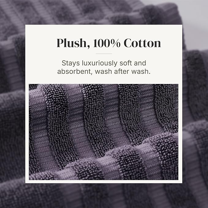Modern Threads Natural Vine 6-Piece 100% Cotton Towel Set – Yarn Dyed Jacquard - Image 5