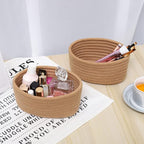 【2 Pack】ABenkle Small Woven Baskets, Tiny Oval Shallow Storage Baskets - Image 6