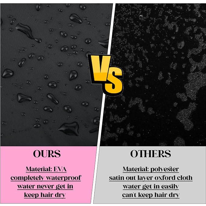 2 Pcs Large Shower Cap for Braids, Extra Long Shower Cap for Women Long Hair & - Image 5