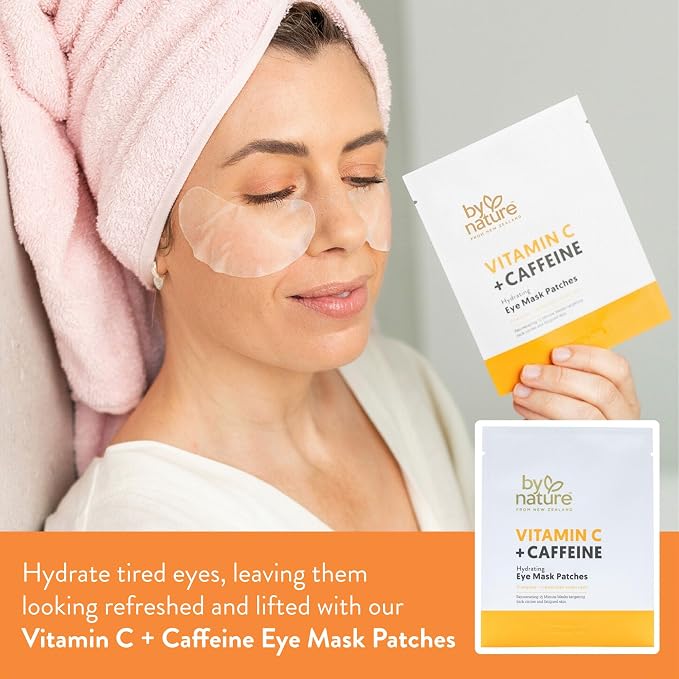 By Nature Vitamin C + Caffeine + Hydrating Under Eye Mask Patches - Image 3