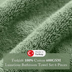 Madison Park Turkish Bath Towels 6pc, 2 Hand Towel - Image 3