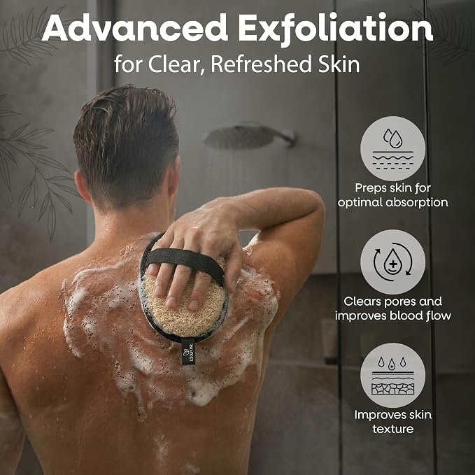 L'Exfose Mens Loofah – Natural Egyptian Fiber Loofah - Image 2