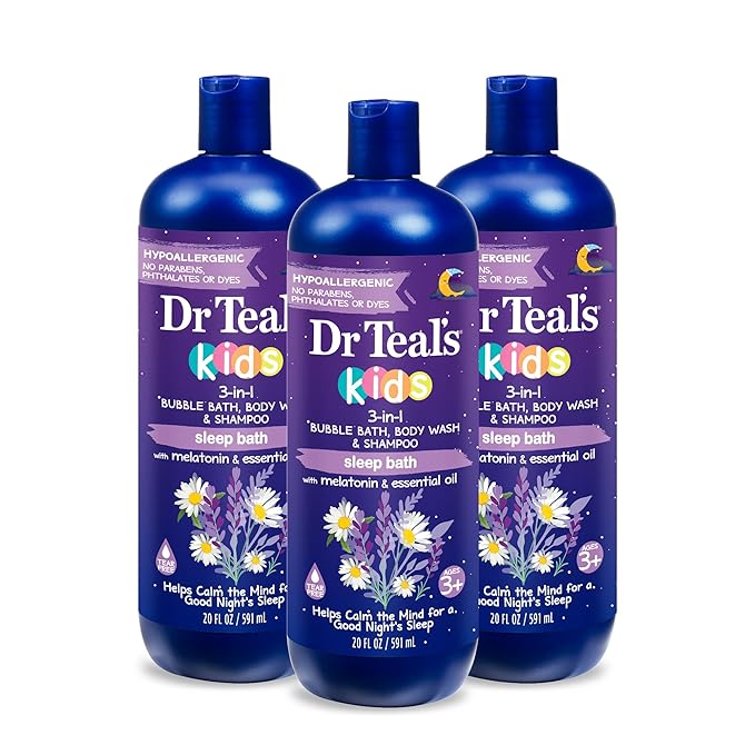 Dr Teal's Kids 3-in-1 Sleep Bath: Bubble Bath, Body Wash & Shampoo by DrTeals