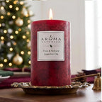 Aroma Naturals Holiday Orange, Clove and Cinnamon Essential Oil Scented Pillar - Image 7