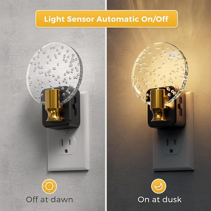 L LOHAS LED Night Lights Plug into Wall, Dusk to Dawn Sensor, 3000K Soft White - Image 2