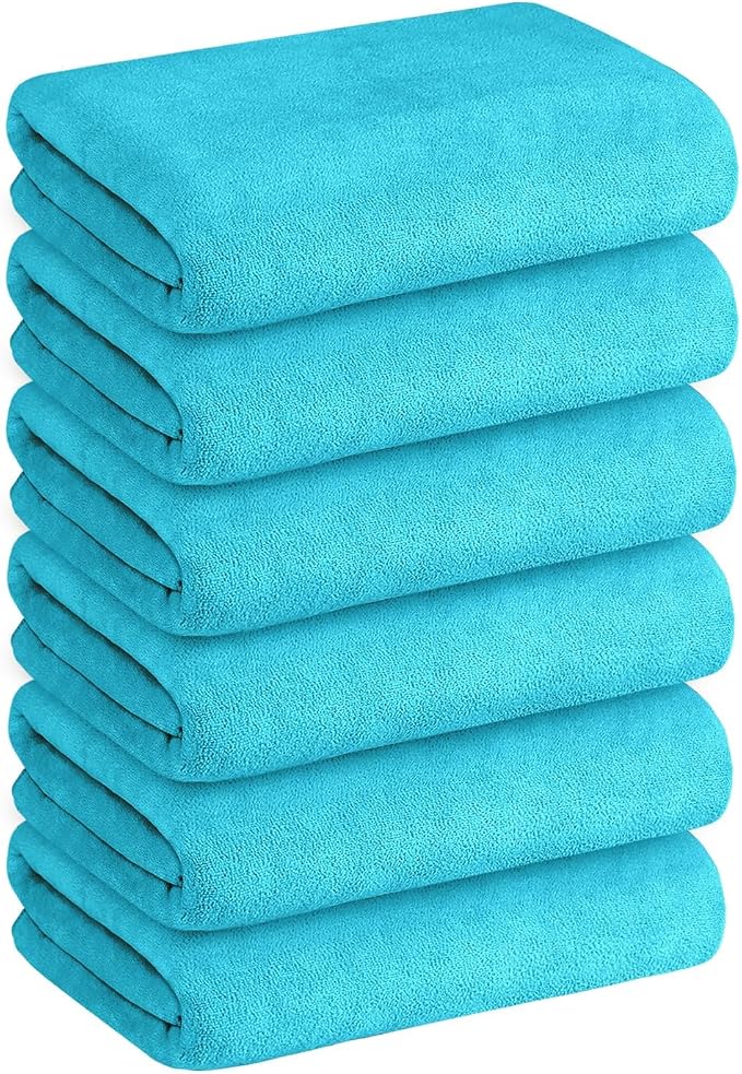 JML Bath Towels, Microfiber Bath Towel Set 6 Pack 30" x 60", Soft Absorbent - Image 7