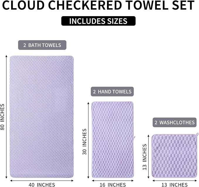 Extra Large Bath Towel Set of 6, Oversized Bath Sheet Super Soft Highly - Image 7