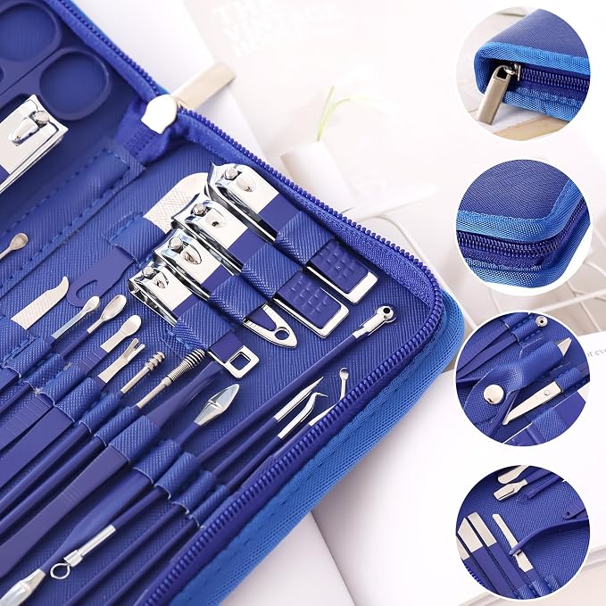 Manicure Set Pedicure Kit Womens Nail Clippers Set 32 in 1 Professional - Image 6