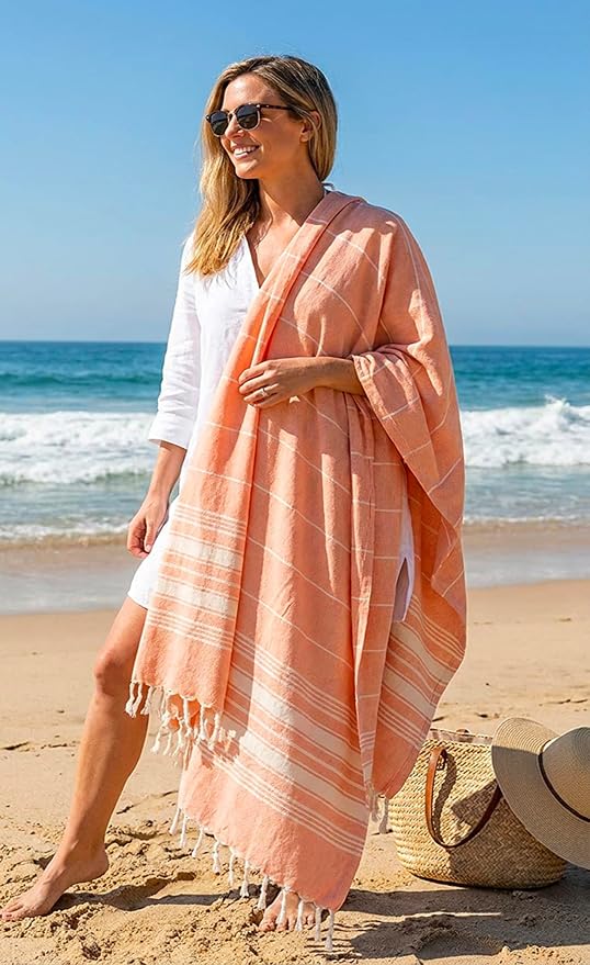 Bazaar Anatolia Turkish Beach Towel – 100% Cotton, Quick Dry, Sand Free Towel - Image 6